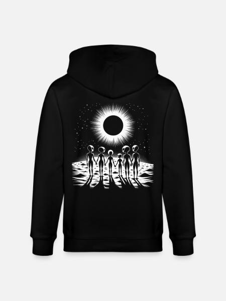 Cosmic Silhouette Family Circle - Stanley/Stella CULTIVATOR  Unisex Organic Hooded Jacket - black