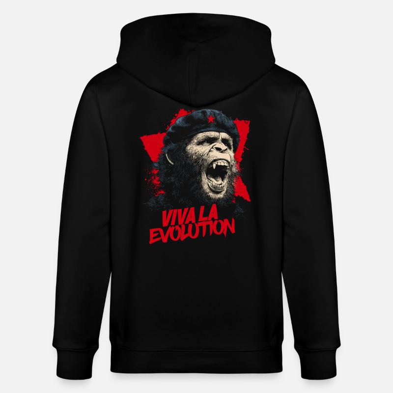 Viva La Evolution - Stanley/Stella Unisex Bio-Kapuzenjacke CULTIVATOR  - Schwarz