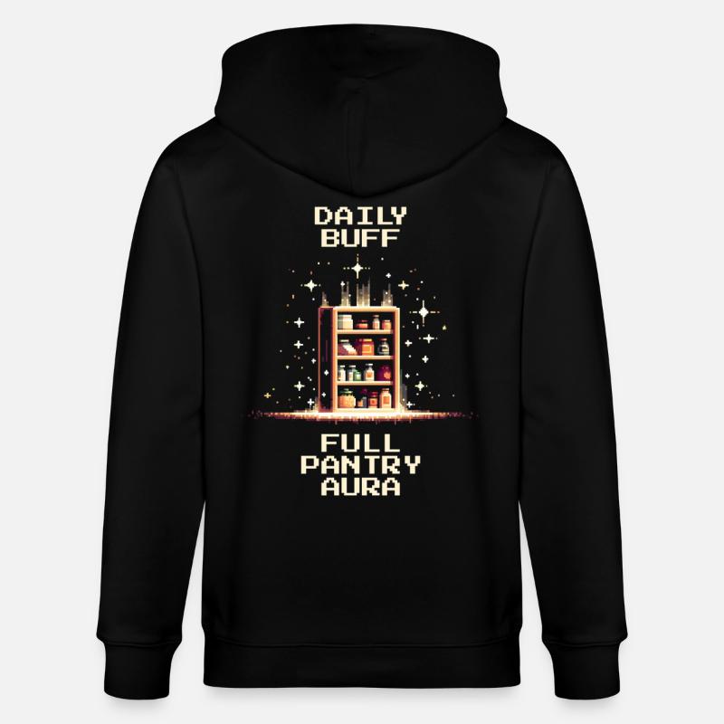 Garde-manger complet | Pixel Art - Veste à capuche bio CULTIVATOR Stanley/Stella Unisexe - noir