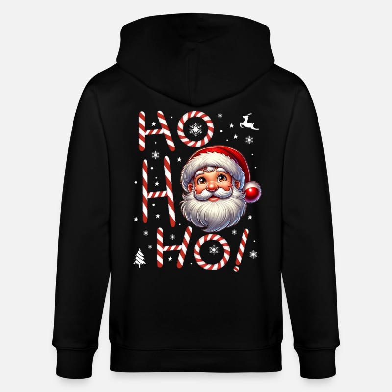 HoHoHo Weihnachtsmann Père Noël - Veste à capuche bio CULTIVATOR Stanley/Stella Unisexe - noir