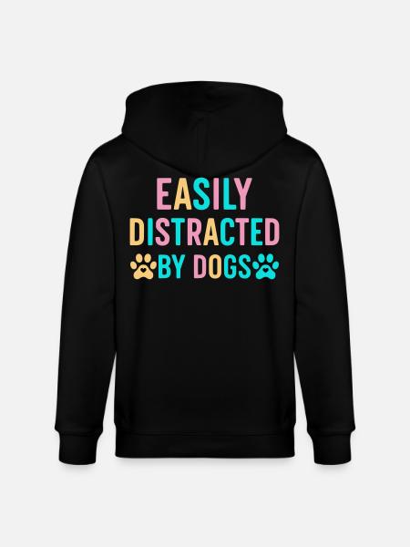 Leicht ablenkbar durch Hunde - Stanley/Stella Unisex Bio-Kapuzenjacke CULTIVATOR  - Schwarz