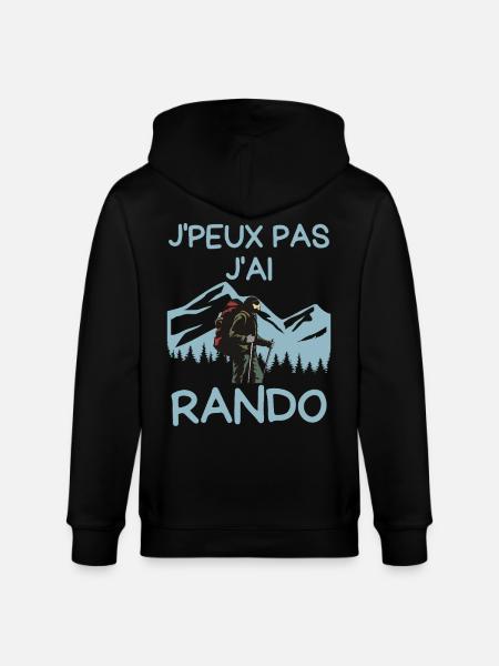 Jpeux Pas J'ai Rando - Veste à capuche bio CULTIVATOR Stanley/Stella Unisexe - noir