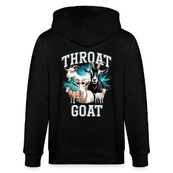 Throat Goat Meme Y2K Bootleg Unwearable - Stanley/Stella CULTIVATOR  Unisex Organic Hooded Jacket - black - Back - Anna (173cm)