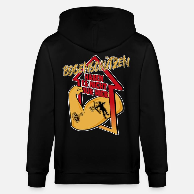 Bogen schießen - Stanley/Stella Unisex Bio-Kapuzenjacke CULTIVATOR  - Schwarz