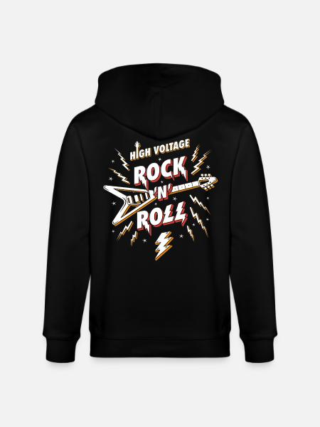 Hochspannungs-Rock'n'Roll-Gitarre - Stanley/Stella Unisex Bio-Kapuzenjacke CULTIVATOR - Schwarz