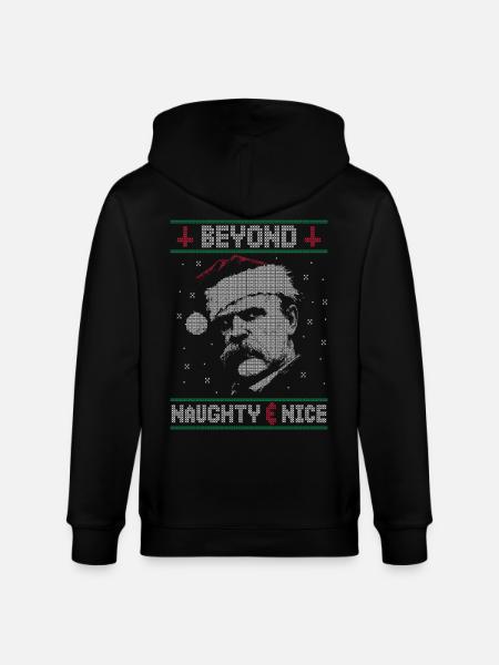 BEYOND NAUGHTY & NICE NIETZSCHE UGLY CHRISTMAS - Stanley/Stella Unisex Bio-Kapuzenjacke CULTIVATOR - Schwarz