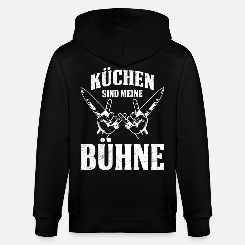 Küchenchef KÜCHEN SIND MEINE BÜHNE Lustiges - Stanley/Stella Unisex Bio-Kapuzenjacke CULTIVATOR - Schwarz