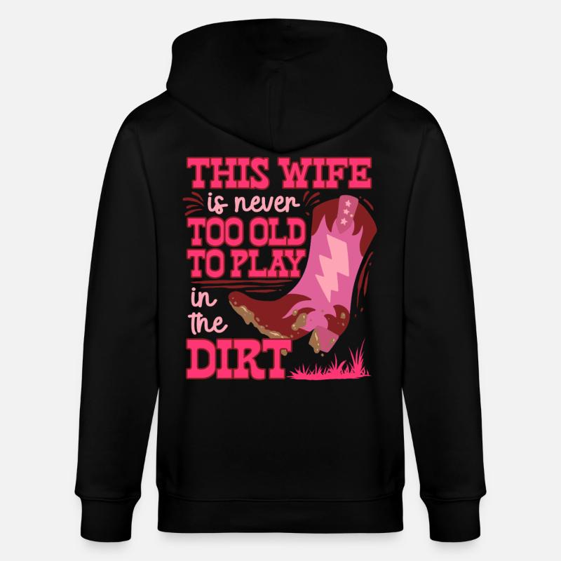 Ehefrau eines Bauern Mutter - Stanley/Stella Unisex Bio-Kapuzenjacke CULTIVATOR  - Schwarz