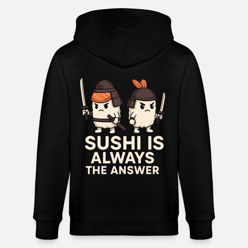 Sushi Is Always The Answer - Stanley/Stella Unisex Bio-Kapuzenjacke CULTIVATOR - Schwarz