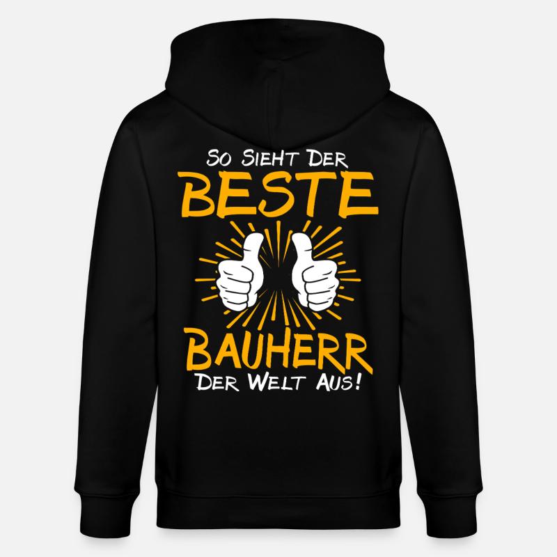 Idée cadeau constructeur - Veste à capuche bio CULTIVATOR Stanley/Stella Unisexe - noir