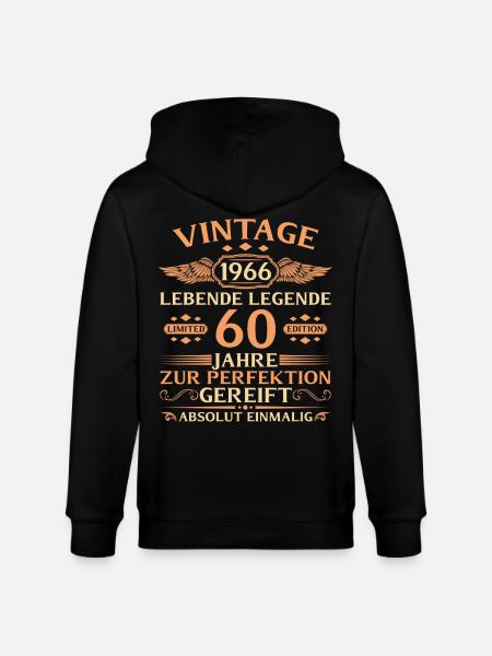 60e anniversaire Année 1966 - Veste à capuche bio CULTIVATOR Stanley/Stella Unisexe - noir
