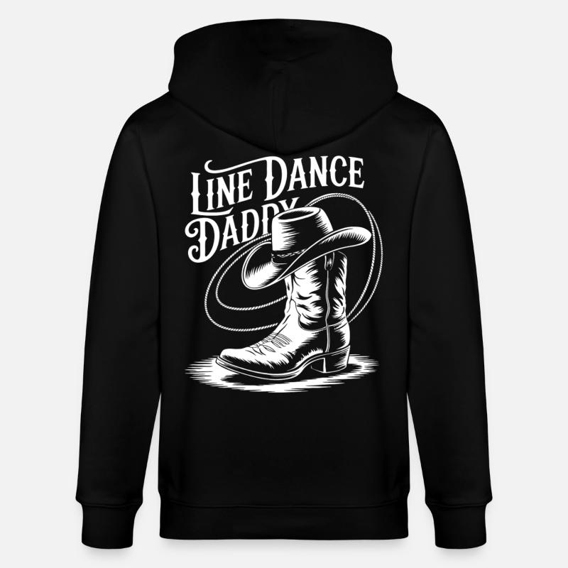 Line Dance Daddy Boots - Stanley/Stella Unisex Bio-Kapuzenjacke CULTIVATOR  - Schwarz