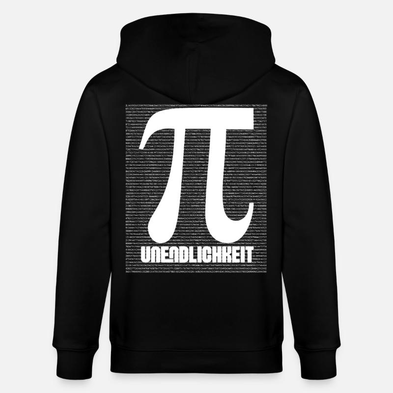 Pi Symbol Pattern Nerd - Stanley/Stella CULTIVATOR Unisex Organic Hooded Jacket - black