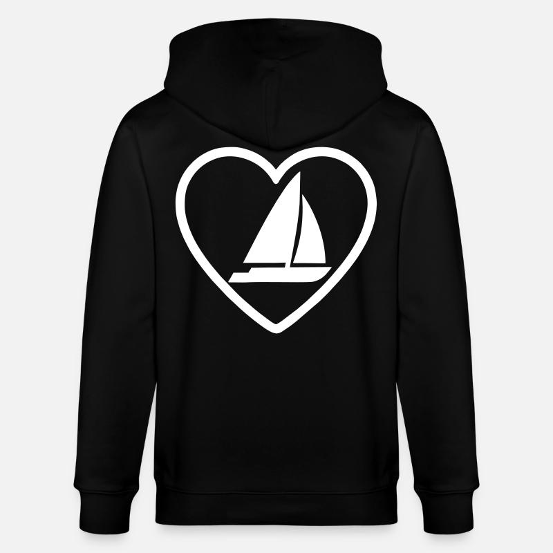 Catamaran Heart – Conception de Voiliers - Veste à capuche bio CULTIVATOR Stanley/Stella Unisexe - noir