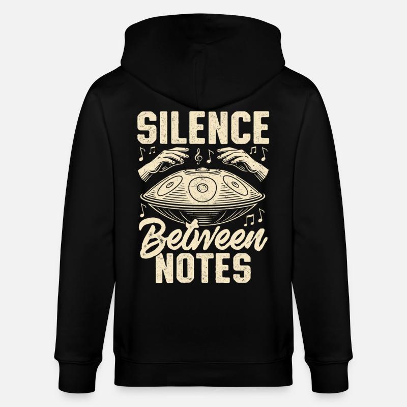 Silence Between Notes - Stanley/Stella CULTIVATOR  Unisex Organic Hooded Jacket - black