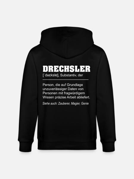 Definition Woodturner Funny - Stanley/Stella CULTIVATOR Unisex Organic Hooded Jacket - black