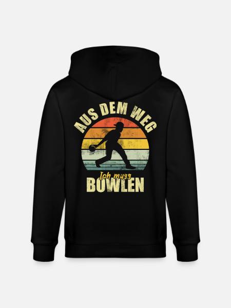 Bowling Bowling Funny Saying - Stanley/Stella CULTIVATOR  Unisex Organic Hooded Jacket - black