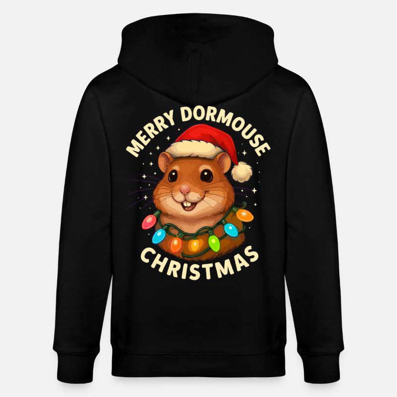 Dors du Père Noël de Noël drôle, mignon - Veste à capuche bio CULTIVATOR Stanley/Stella Unisexe - noir