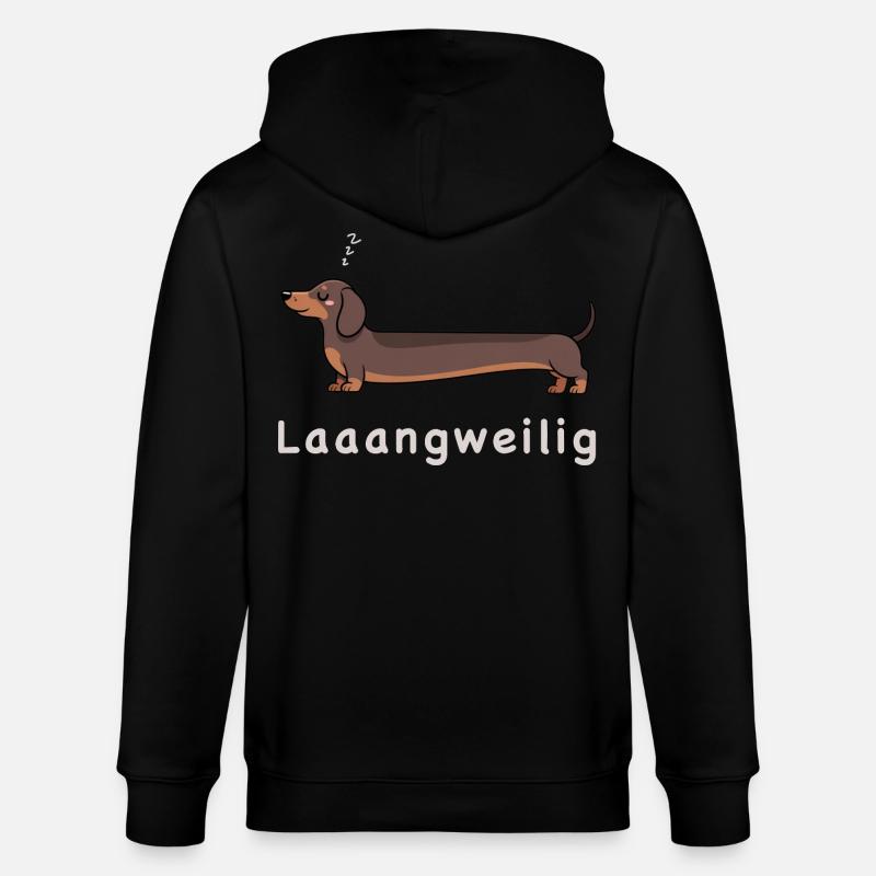 Humour de chien teckel looong - Veste à capuche bio CULTIVATOR Stanley/Stella Unisexe - noir