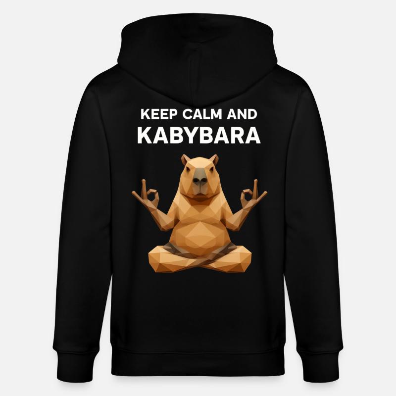 Keep Calm Kabybara - Stanley/Stella Unisex Bio-Kapuzenjacke CULTIVATOR  - Schwarz