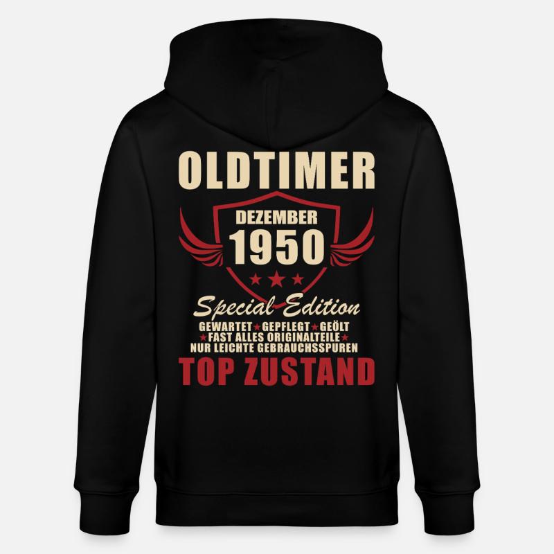 Édition spéciale Oldtimer 1950 - Veste à capuche bio CULTIVATOR Stanley/Stella Unisexe - noir