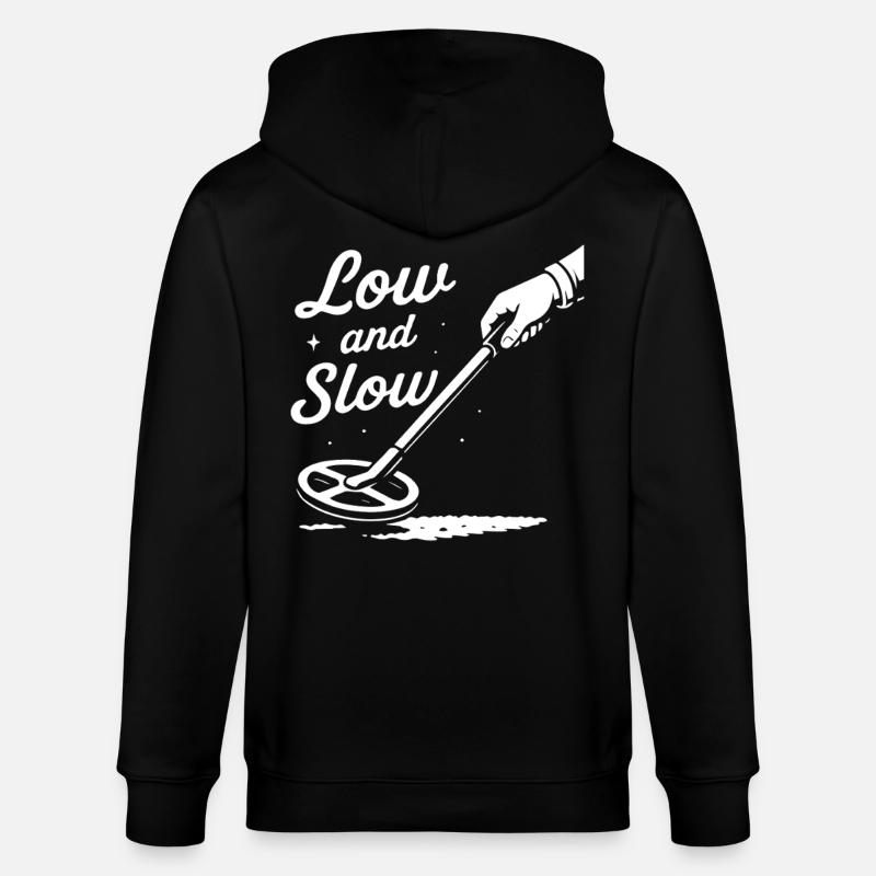 Niedrige und langsame Schatzsuche-Metallerkennung - Stanley/Stella Unisex Bio-Kapuzenjacke CULTIVATOR  - Schwarz