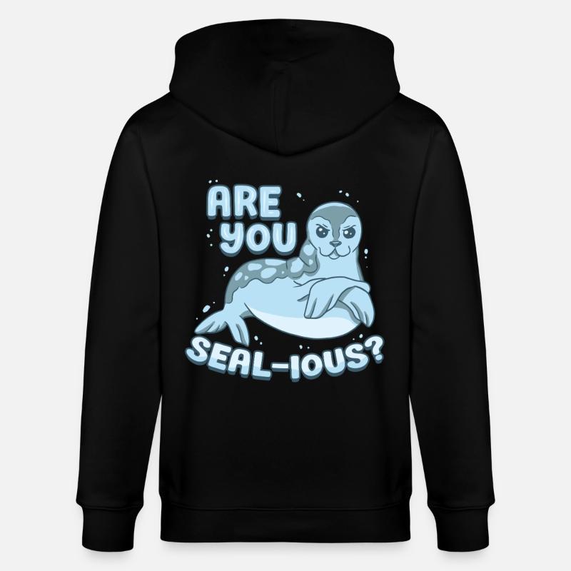 Phoques de la Groenpe Êtes-vous phoque ? - Veste à capuche bio CULTIVATOR Stanley/Stella Unisexe - noir