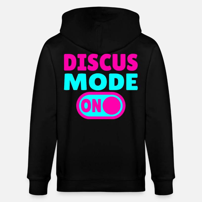 Discus Mode ON - Diskuswerfer - Stanley/Stella Unisex Bio-Kapuzenjacke CULTIVATOR  - Schwarz