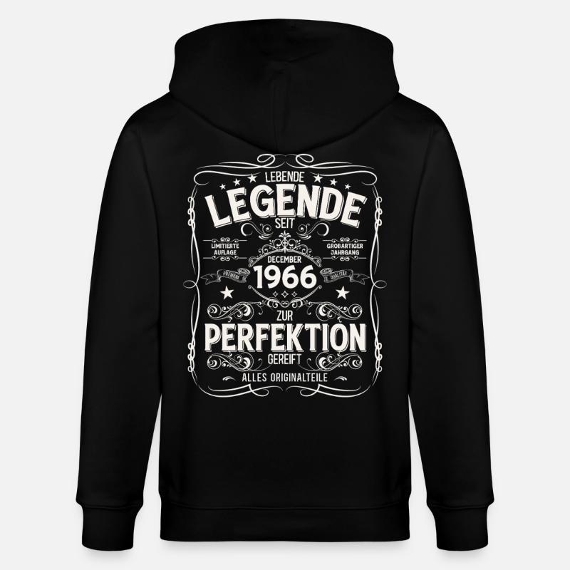 59e anniversaire Millésime décembre 1966 - Veste à capuche bio CULTIVATOR Stanley/Stella Unisexe - noir