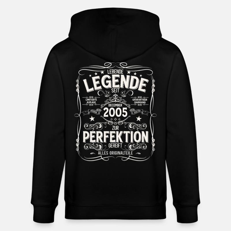 20e anniversaire Millésime Décembre 2005 - Veste à capuche bio CULTIVATOR Stanley/Stella Unisexe - noir