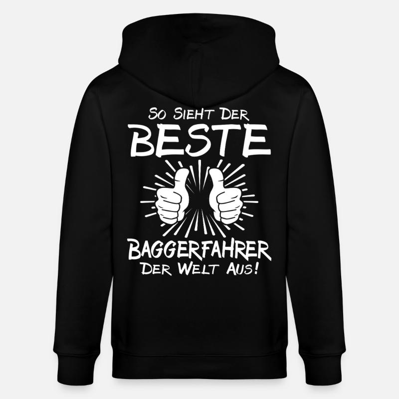 Bester Baggerfahrer - Stanley/Stella Unisex Bio-Kapuzenjacke CULTIVATOR  - Schwarz