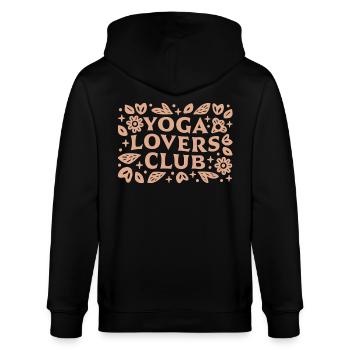 Club de groupe des amateurs de yoga esthétique beige - Veste à capuche bio CULTIVATOR Stanley/Stella Unisexe - noir - Dos - Anna (173cm)