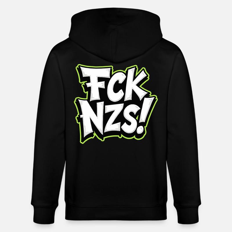 FCK NZS Statement gegen Rassismus - Stanley/Stella Unisex Bio-Kapuzenjacke CULTIVATOR  - Schwarz
