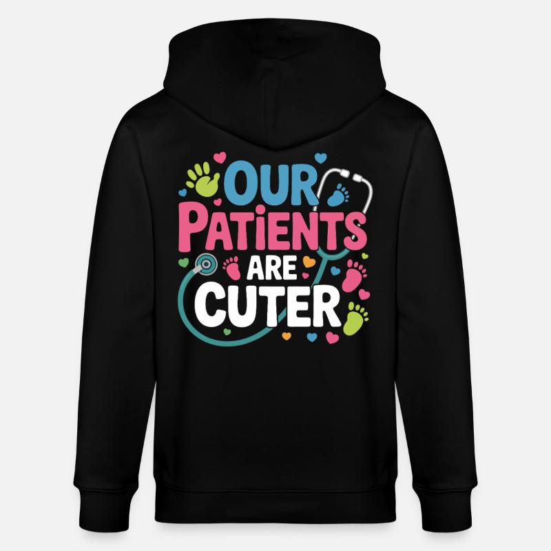 Nos patients sont plus doux - Veste à capuche bio CULTIVATOR Stanley/Stella Unisexe - noir
