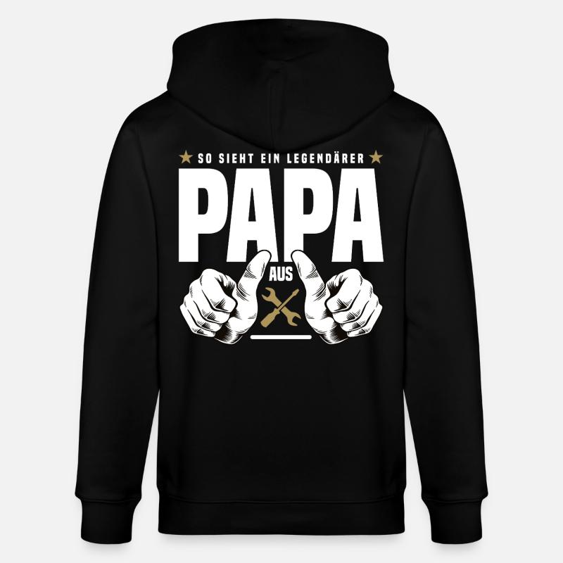 Legendärer Papa - Stanley/Stella Unisex Bio-Kapuzenjacke CULTIVATOR - Schwarz