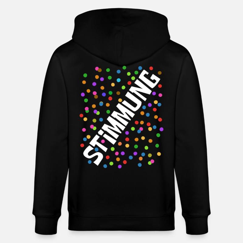 Carnaval - Carnaval - Atmosphère - Confettis - Veste à capuche bio CULTIVATOR Stanley/Stella Unisexe - noir