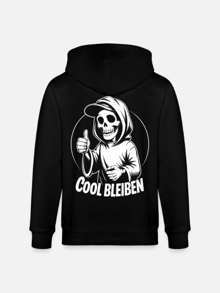 Pouce levé avec capuche squelette - Veste à capuche bio CULTIVATOR Stanley/Stella Unisexe - noir