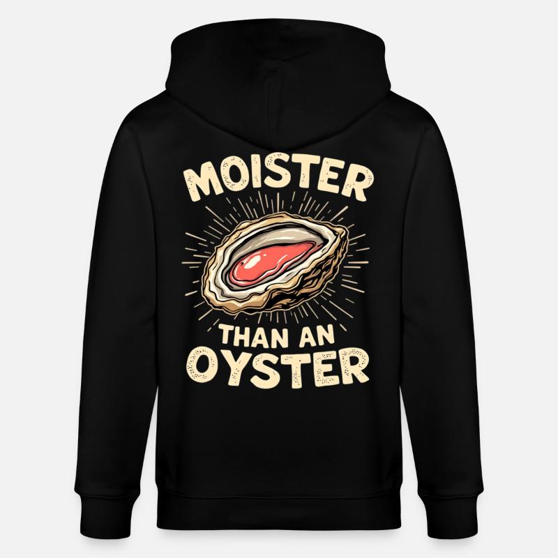 Feucht wie eine Auster – Wortwitz - Stanley/Stella Unisex Bio-Kapuzenjacke CULTIVATOR  - Schwarz