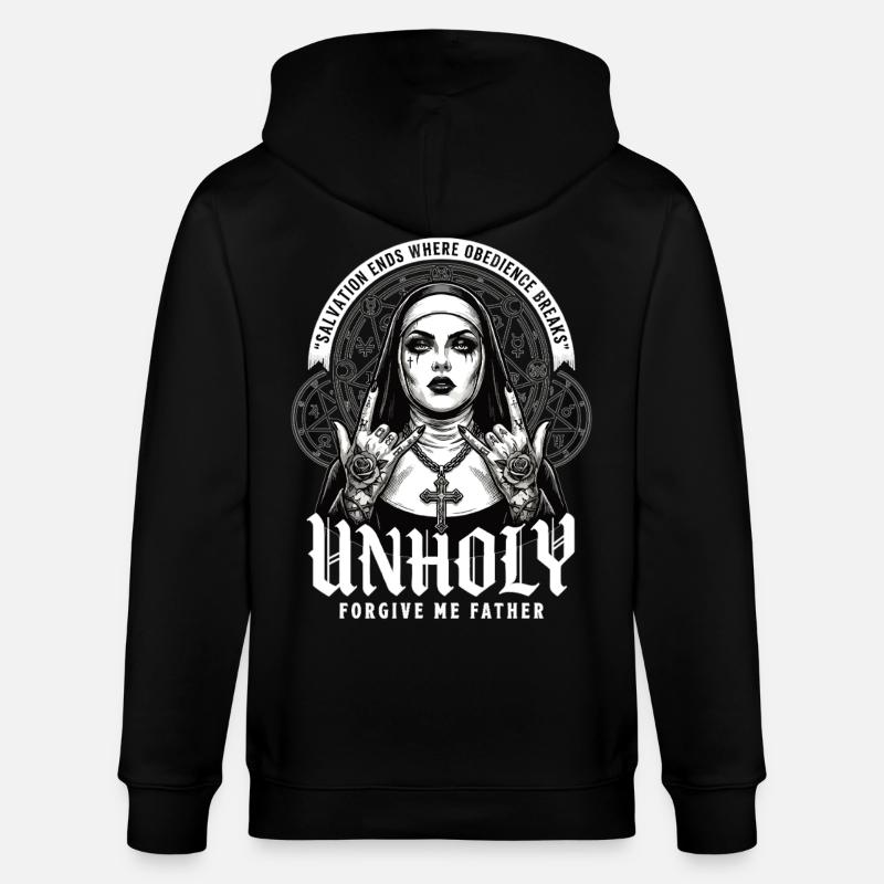 Nonne impie – Le salut prend fin - Veste à capuche bio CULTIVATOR Stanley/Stella Unisexe - noir