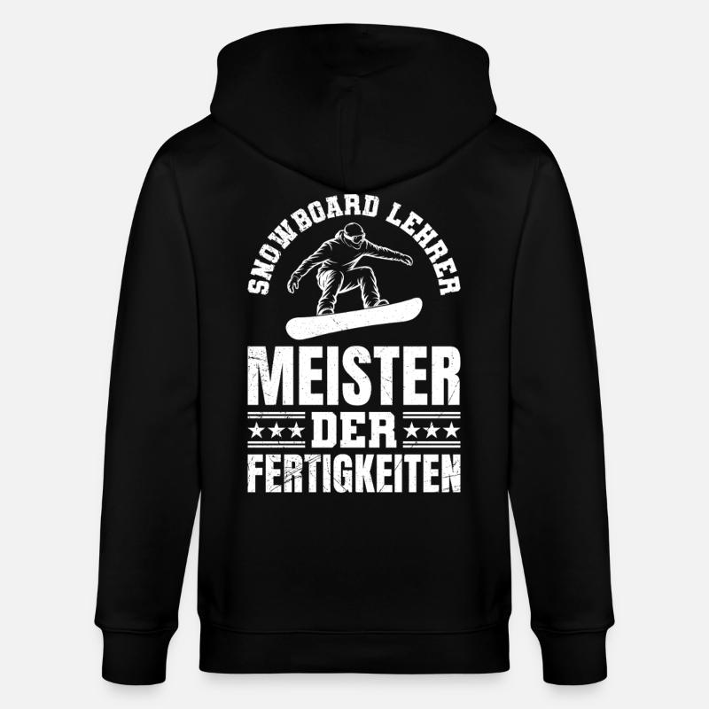Snowboarder SNOWBOARD INSTRUCTOR MASTER - Stanley/Stella CULTIVATOR  Unisex Organic Hooded Jacket - black