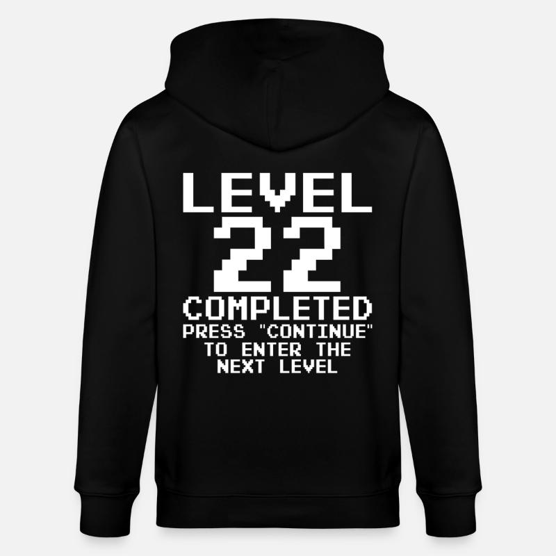 Niveau 22 Pixel Rétro terminé - Veste à capuche bio CULTIVATOR Stanley/Stella Unisexe - noir