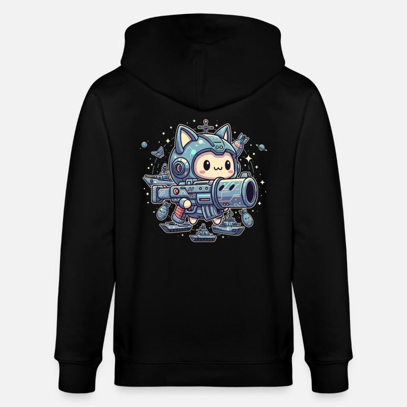 Guerrier Mignon de l’Espace - Veste à capuche bio CULTIVATOR Stanley/Stella Unisexe - noir