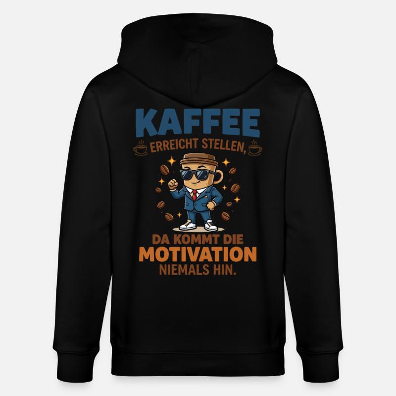 Café vs. Motivation – Design d’entreprise amusant - Veste à capuche bio CULTIVATOR Stanley/Stella Unisexe - noir