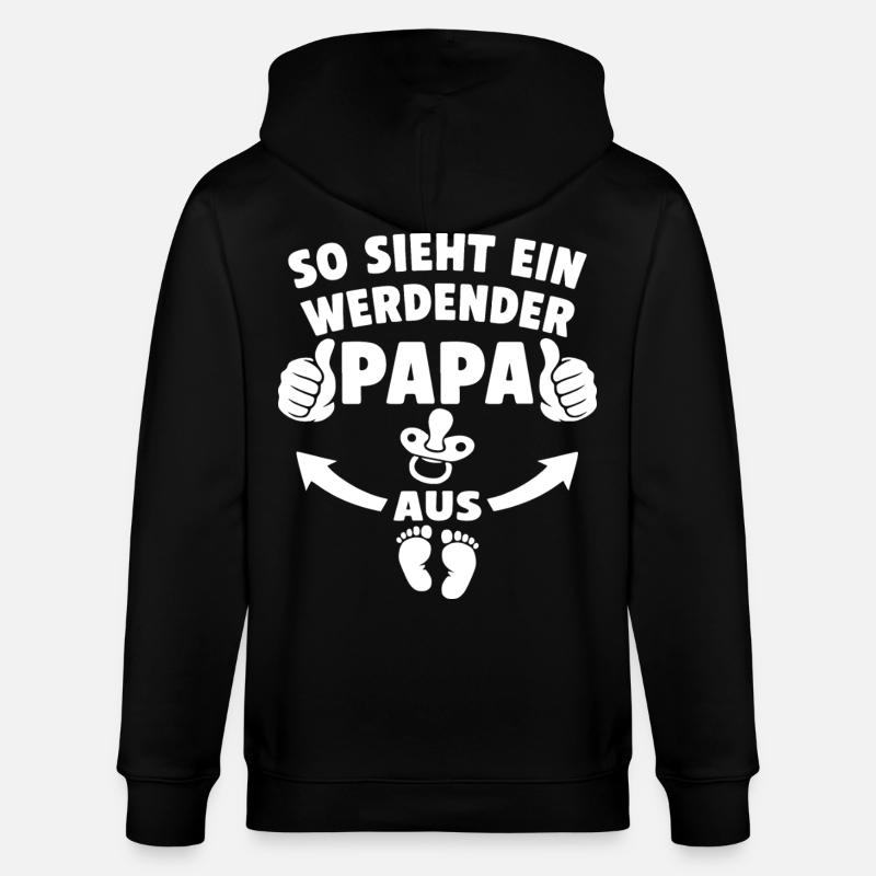 So sieht ein werdender Papa aus - Stanley/Stella Unisex Bio-Kapuzenjacke CULTIVATOR  - Schwarz