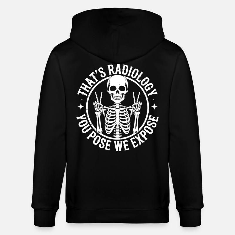 Squelette en conception en radiologie - Veste à capuche bio CULTIVATOR Stanley/Stella Unisexe - noir