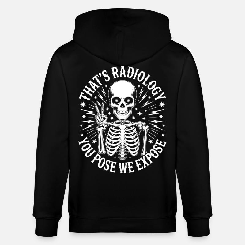 Skeleton Peace Radiology Logo - Veste à capuche bio CULTIVATOR Stanley/Stella Unisexe - noir