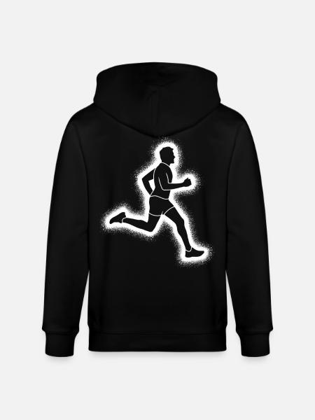 Running Jogging Men's Boys Runner - Stanley/Stella CULTIVATOR Unisex Organic Hooded Jacket - black