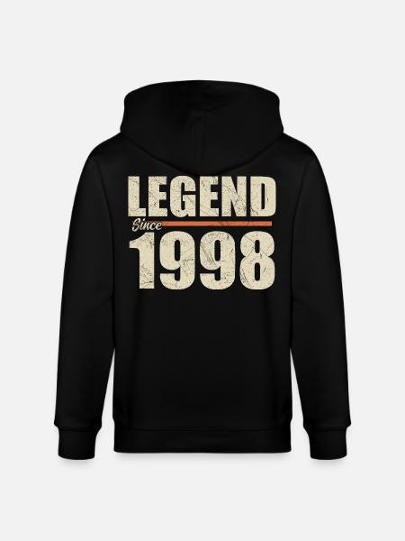 Birthday 1998 | Legend since 1998 - Stanley/Stella CULTIVATOR  Unisex Organic Hooded Jacket - black