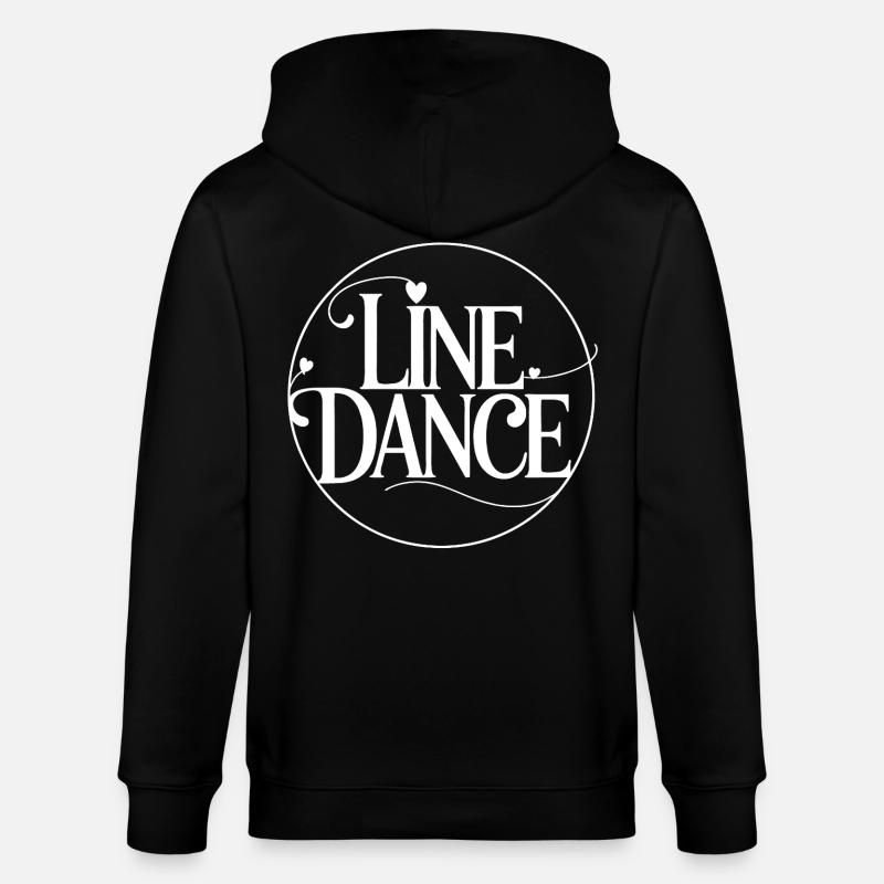 Line Dance Kreis Logo - Stanley/Stella Unisex Bio-Kapuzenjacke CULTIVATOR  - Schwarz
