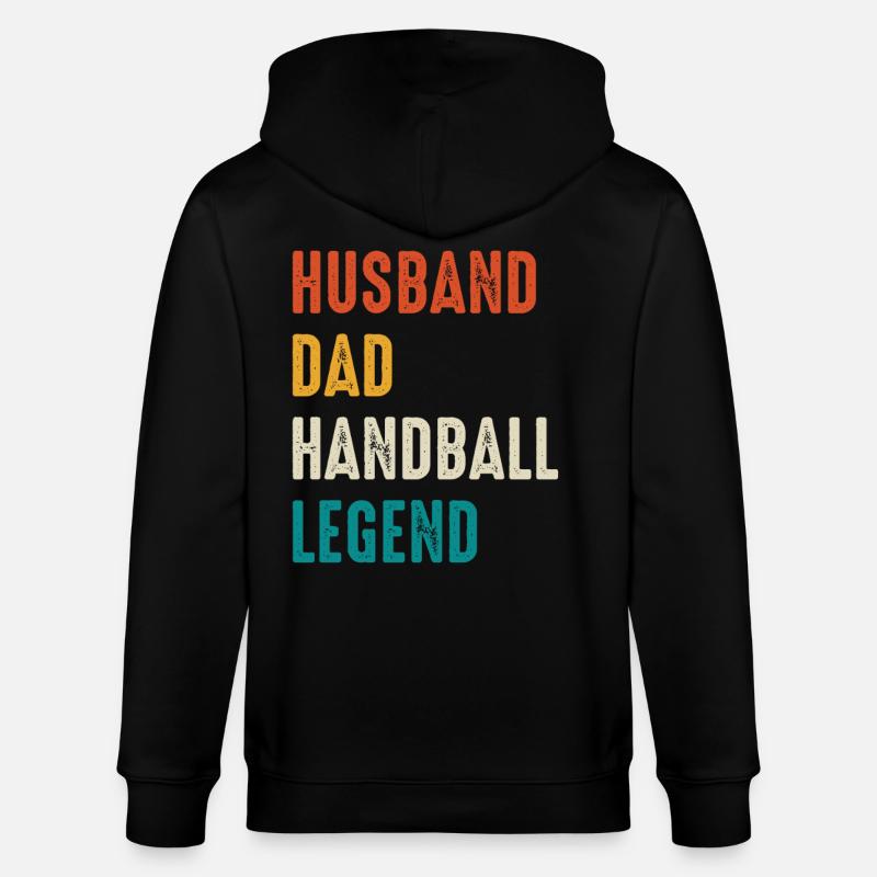 Handball Legende Vater Ehemann - Stanley/Stella Unisex Bio-Kapuzenjacke CULTIVATOR  - Schwarz